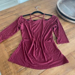 ROCK & REPUBLIC RED BLOUSE